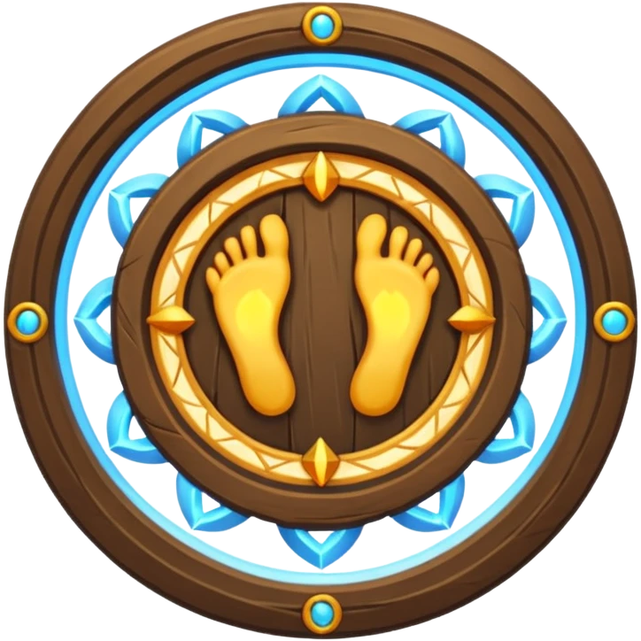 rune circle lighting under character feet realization emoji