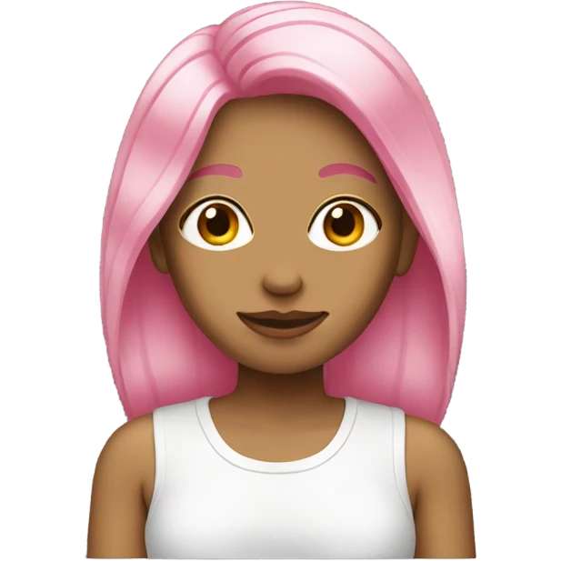 Women with pink and blonde split dyed hair emoji