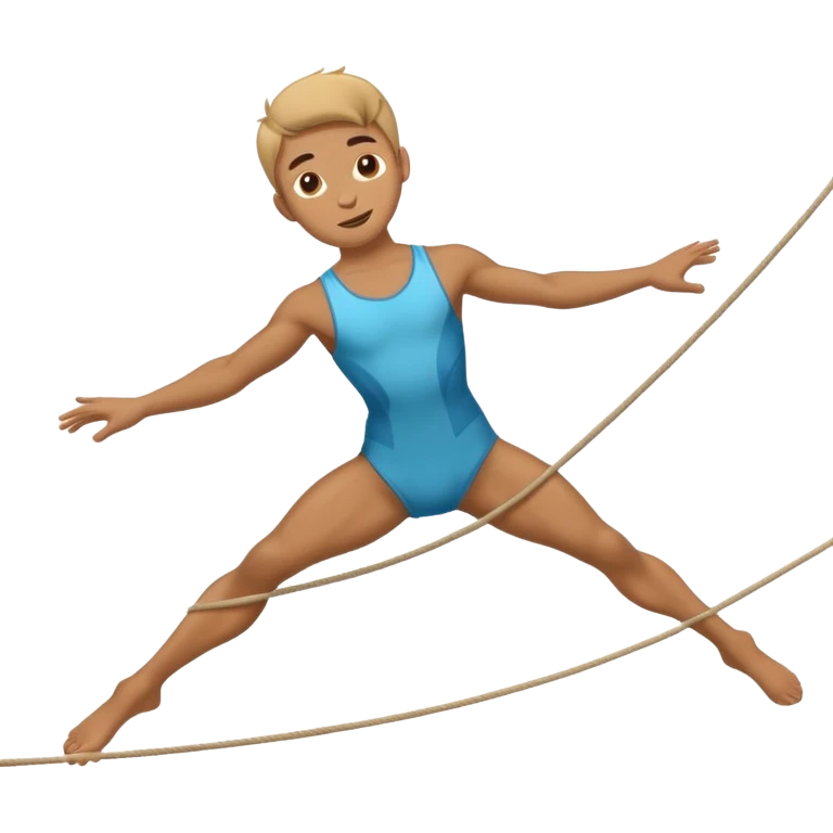Acrobat – Slim performer mid-flip or balancing on rope emoji