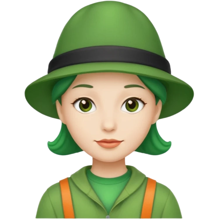 Character with Green Hats emoji