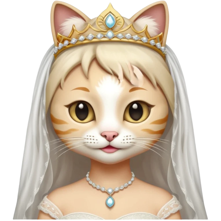 bride cat emoji