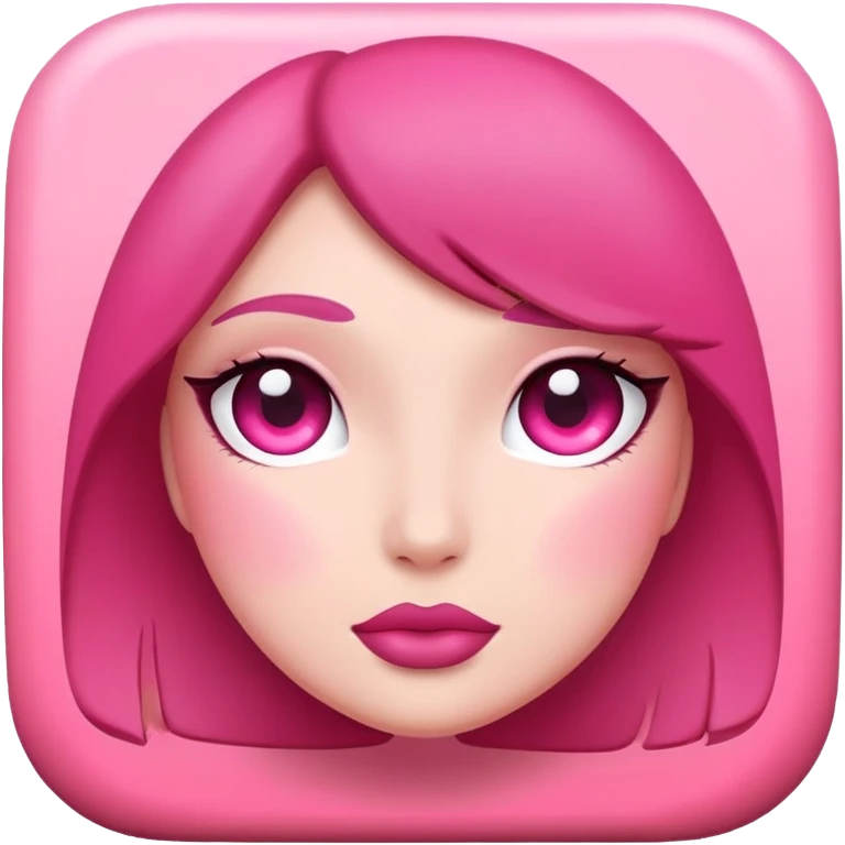 Dark Pink blush emoji