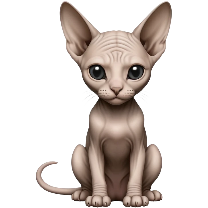 Sphinx cat Black and white  emoji