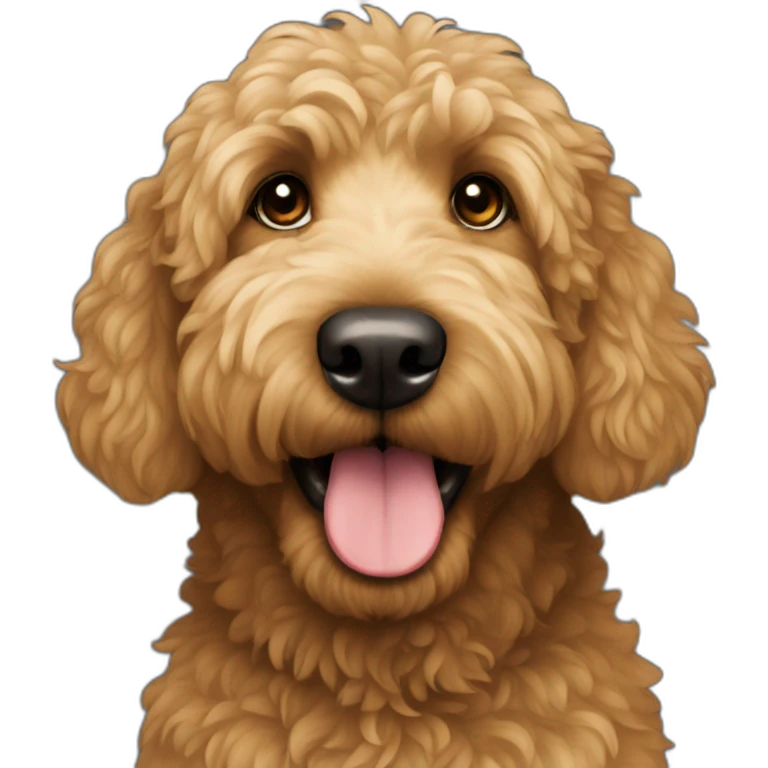 Dark golden doodle emoji