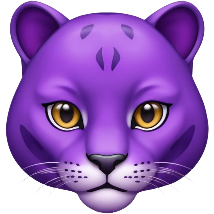 Purple Panther face turned to the slight right emoji