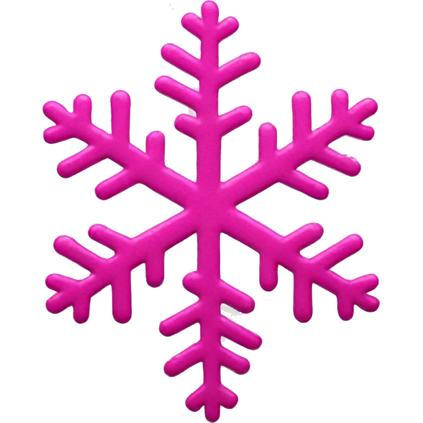 Pink snow flake emoji