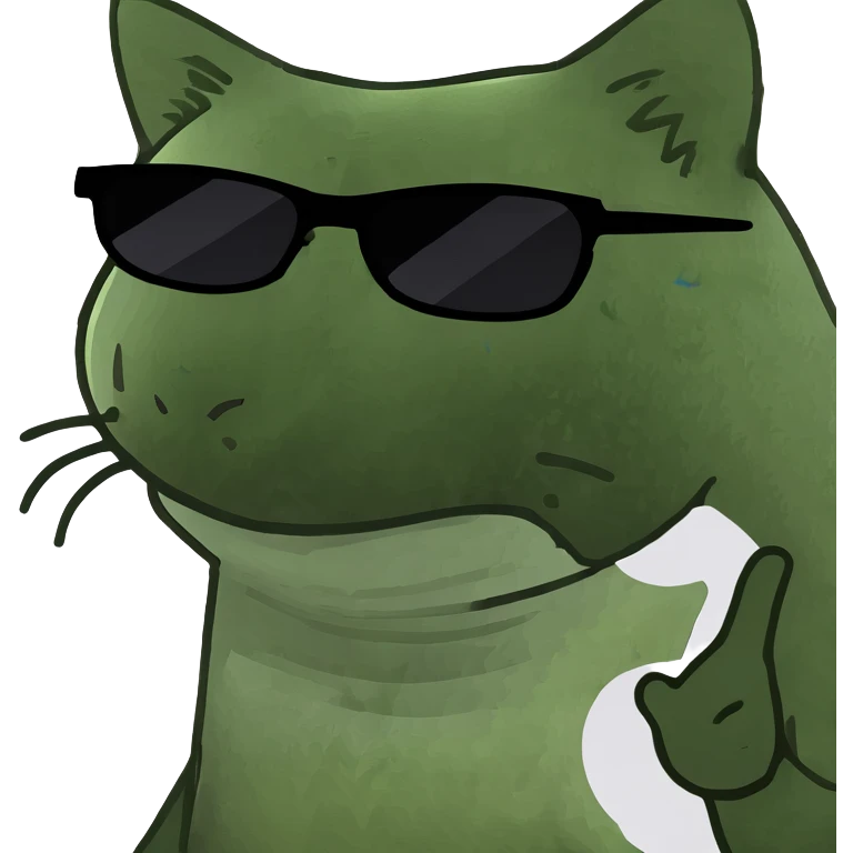 Cat with sunglasses emoji