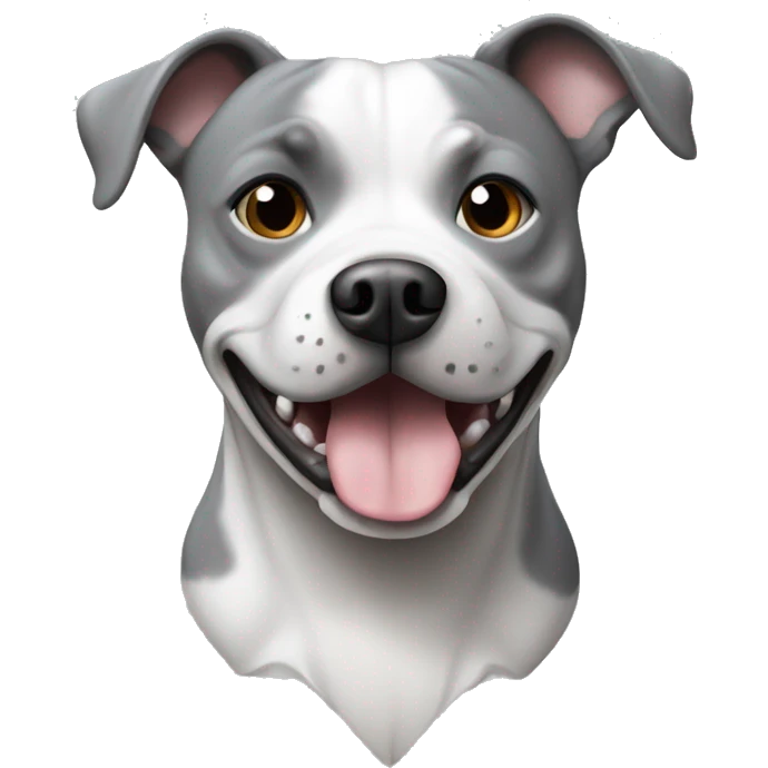 Staffie dog grey and White  emoji