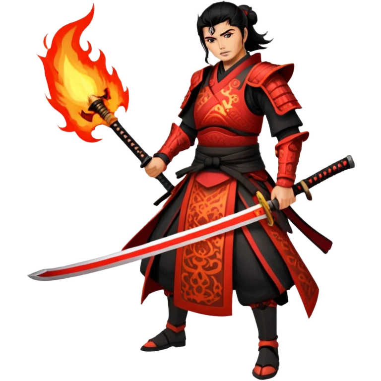 Fire-Wielding Samurai emoji