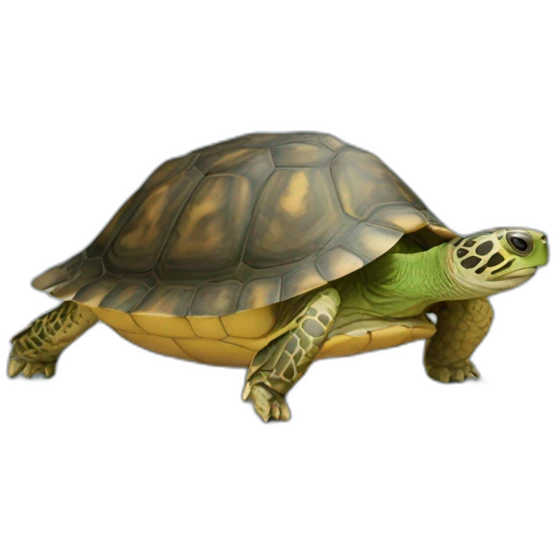 Tortue sur un chat qui mange emoji