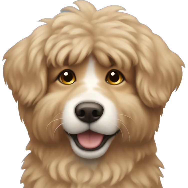light brown fluffy dog  emoji