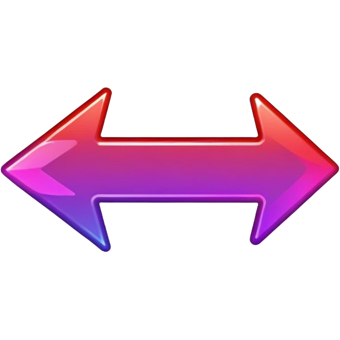 color gradient between red and purple glitter arrow right emoji