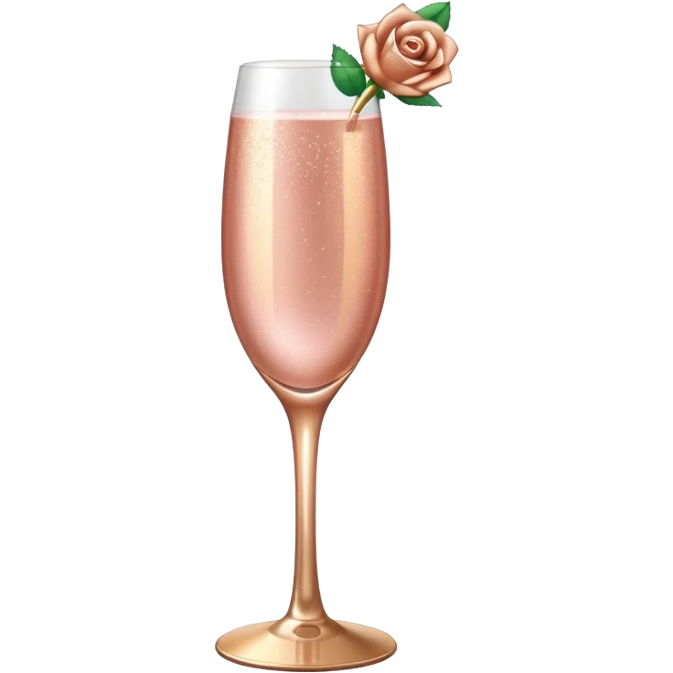 Glittery rose gold mocktail emoji