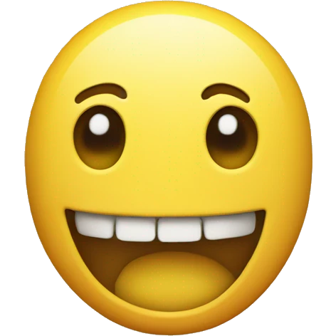 Smiling emoji with yellow bone in its koth emoji