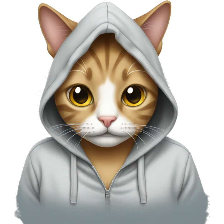 cat with hoodie  emoji