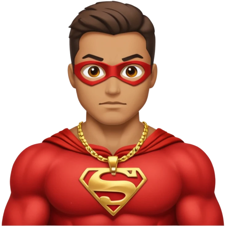 super hero with big necklace emoji