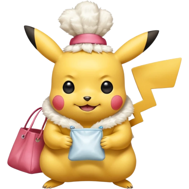 pikachu with transparent bag of white powder in hands emoji