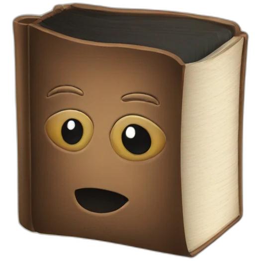 Book with face emoji