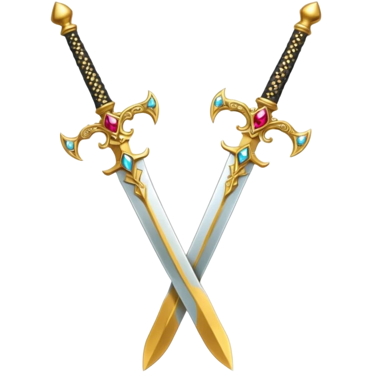 Two Golden royal swords emoji