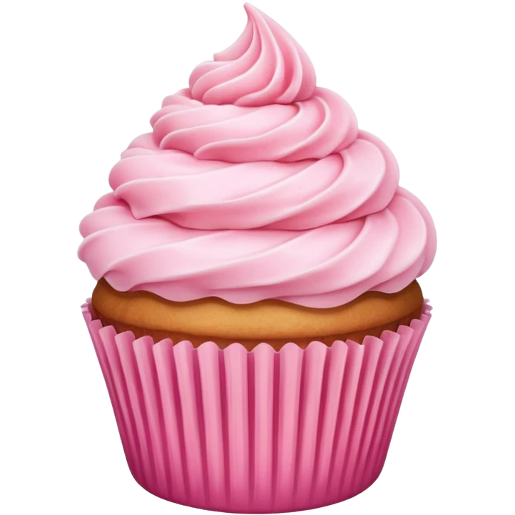Cupcake with pink icing emoji