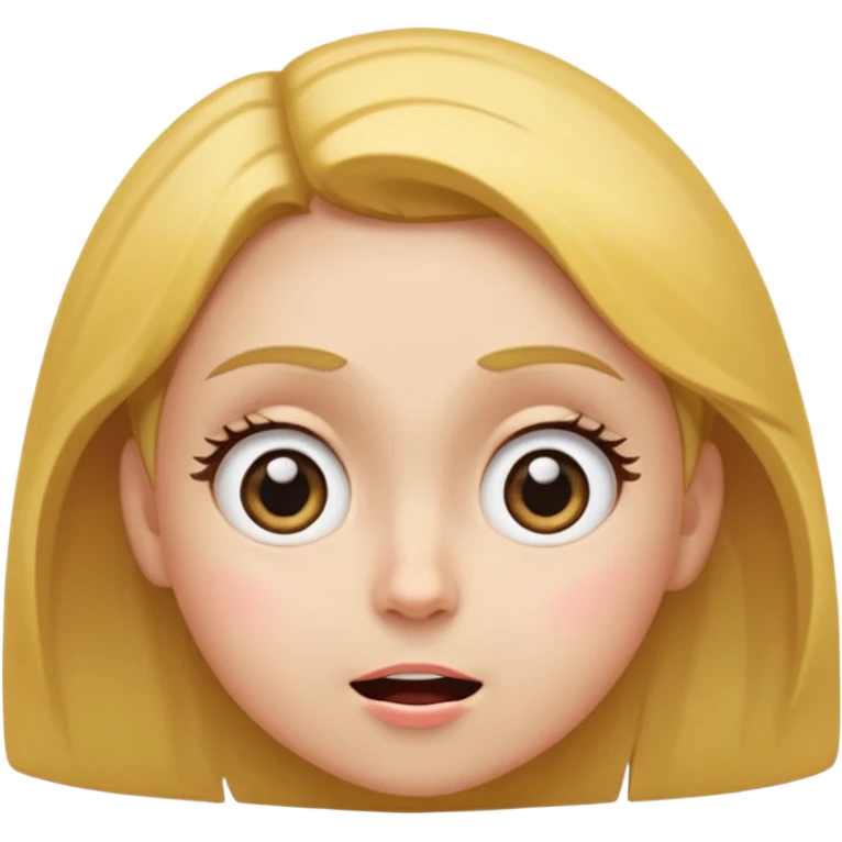 Face looking to the side with wide eyes and low mouth with raised eyebrows (the viral face for this is a bad idea, but we’re totally gonna do it together anyway) make it a girl and make them tilting their head to the side, looking at me with side eyes and mouth closed making a smiling frown face emoji