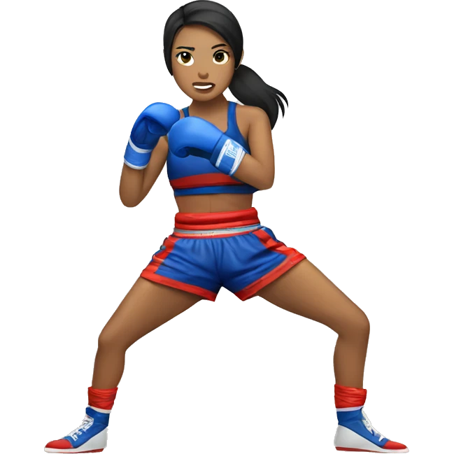 muay thai female emoji