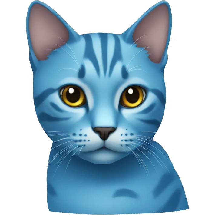 Cat blue emoji