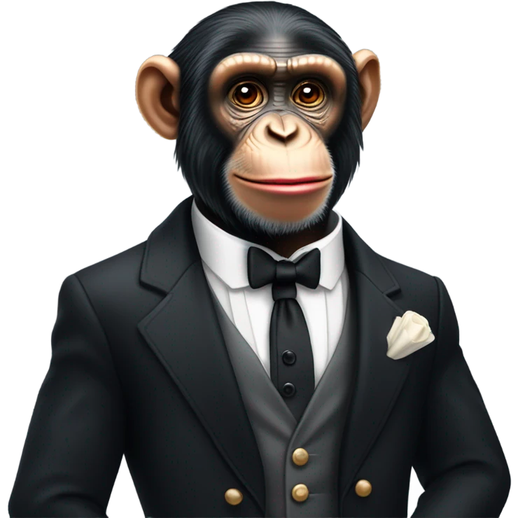 Chimpanzee butler red lipstick  emoji