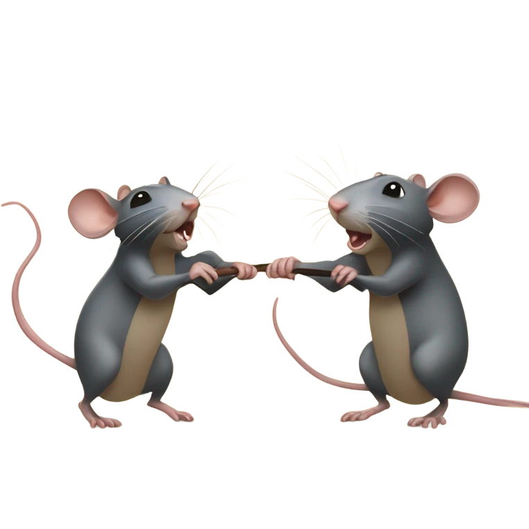Two rats pull a sign with the inscription "ALINGHT" in different directions Two rats pull a sign with the inscription "ALINGHT" in different directions emoji