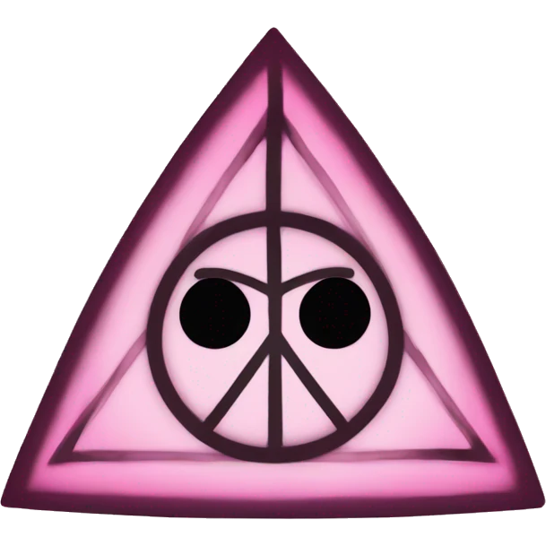 Pink Deathly hallows emoji