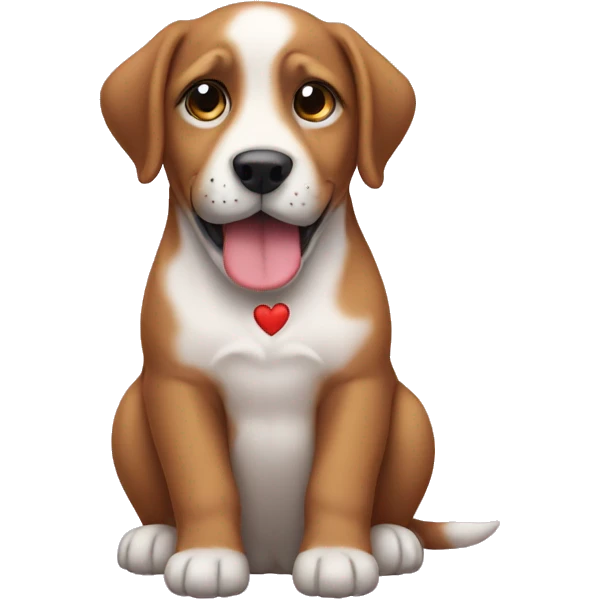 Puppy in love emoji