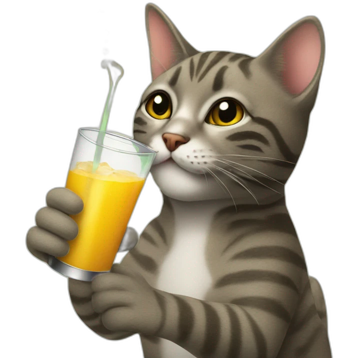 Cats drink some juiceA emoji