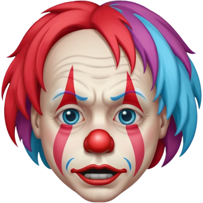 sad crying clown emoji