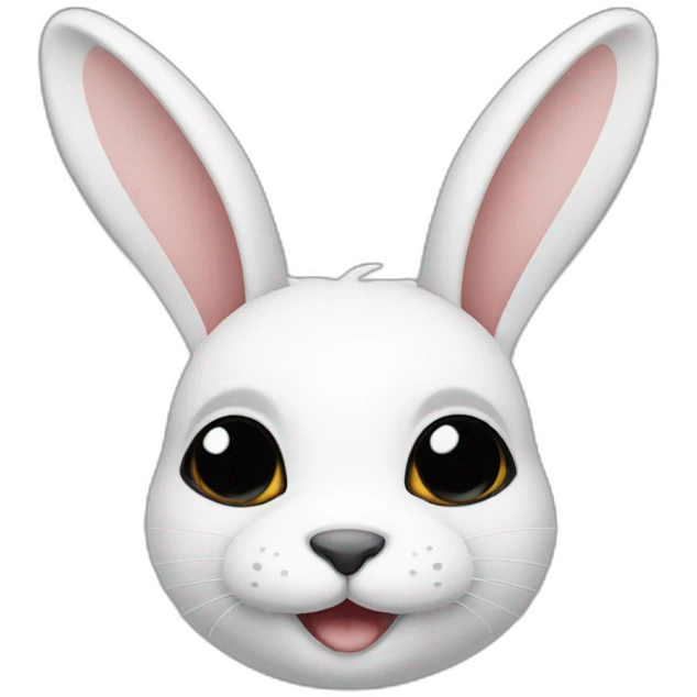lapin bélier noir et blanc emoji