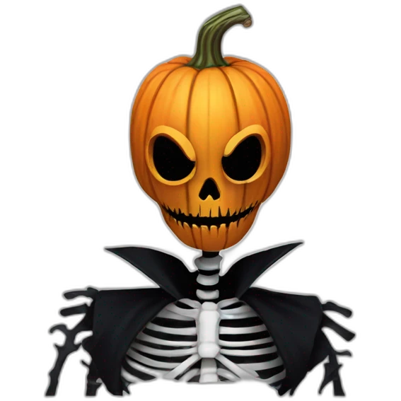 skeleton jack the pumpkin king emoji