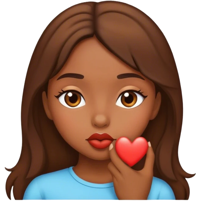 Kiss butt girl emoji