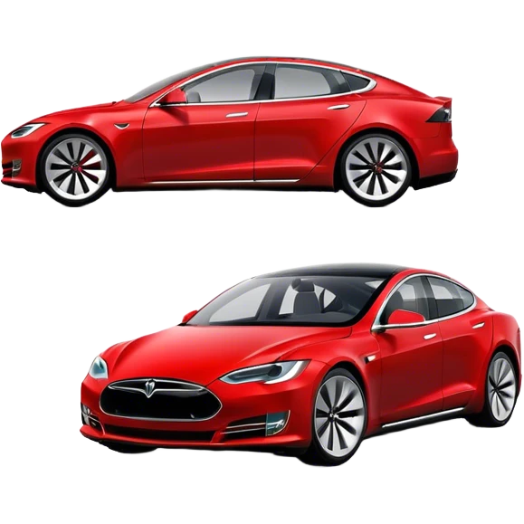 Tesla Model S - Tesla (Model Year: 2022) (Iconic colour: Red) emoji