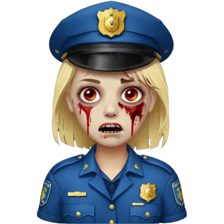blonde zombie police emoji