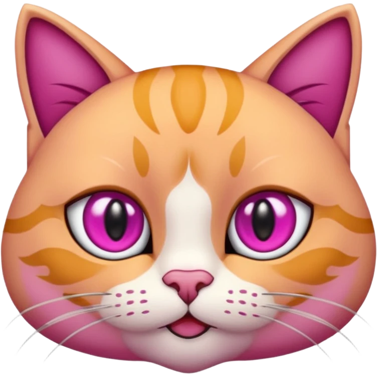 een kat met een paarse staart emoji