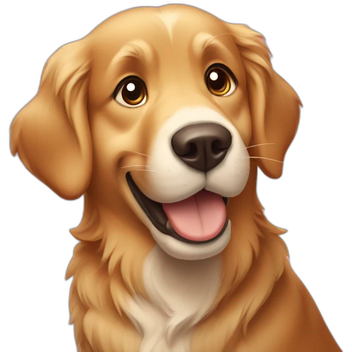Golden retriever with chip and dale emoji