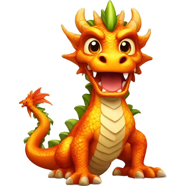 Dragon with indian style emoji