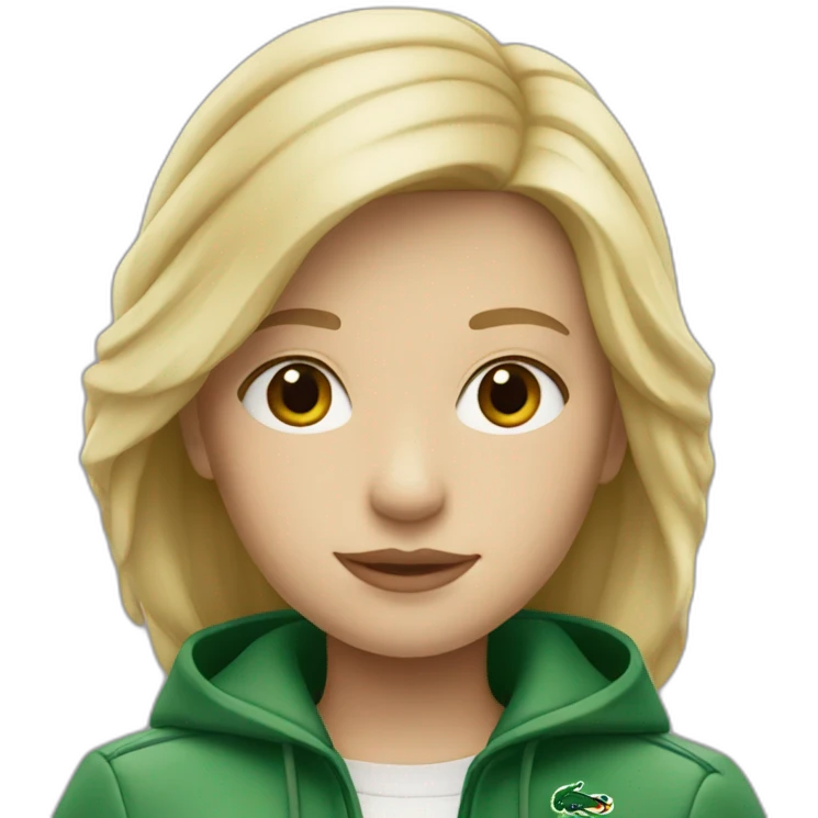 Blond girl with lacoste jacket emoji
