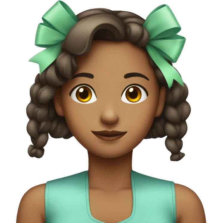 pretty girl with a bow on her head emoji