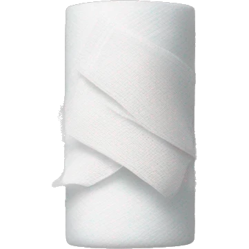 powder being integrated with white roll of fabric emoji