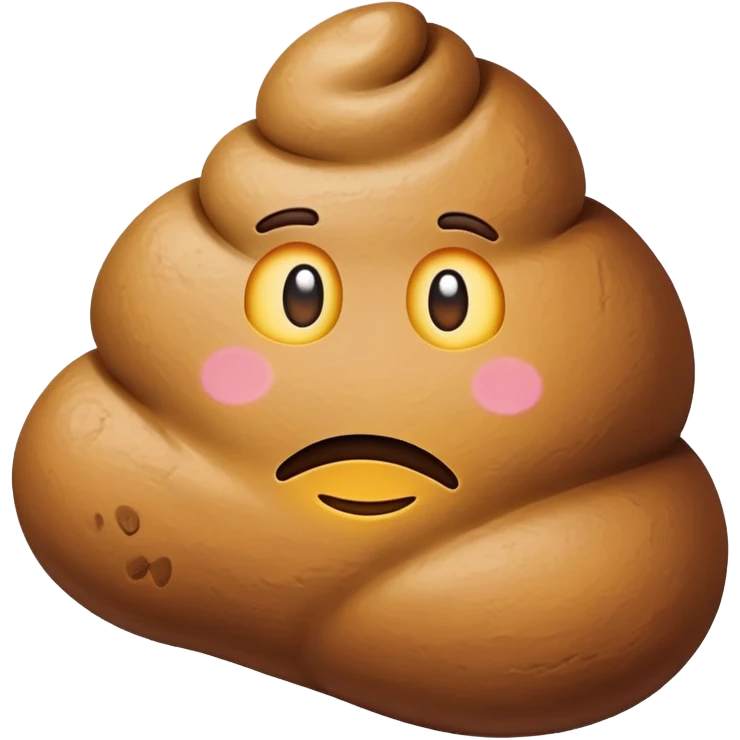 sanding a poop emoji rock emoji