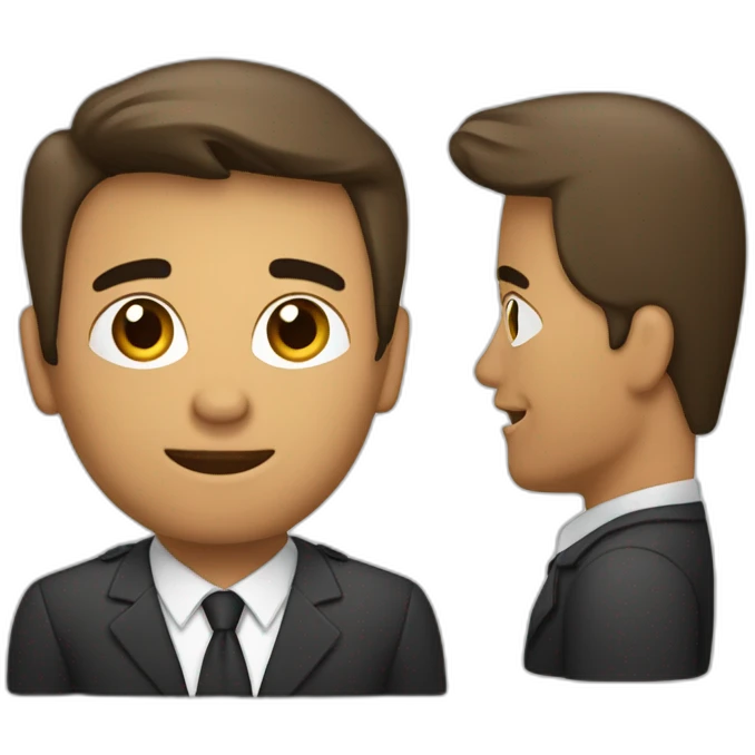 hombre con maletin silueta emoji