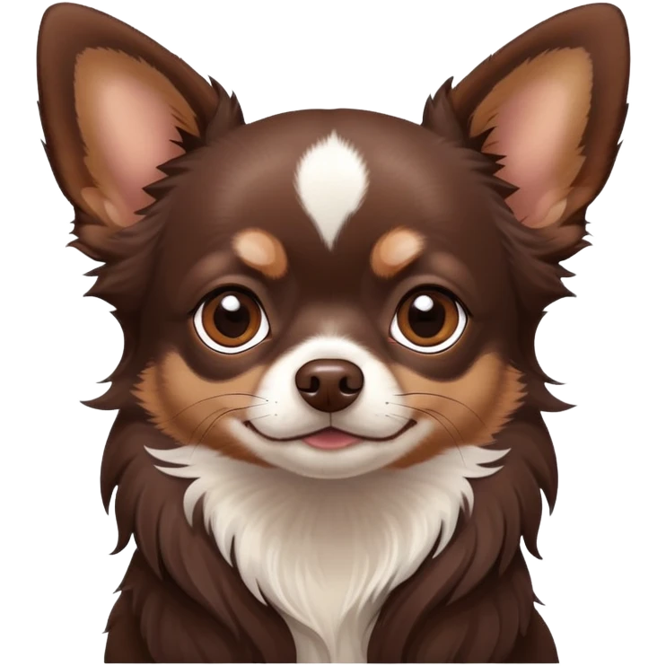 DARK chocolate chihuahua longhair  emoji