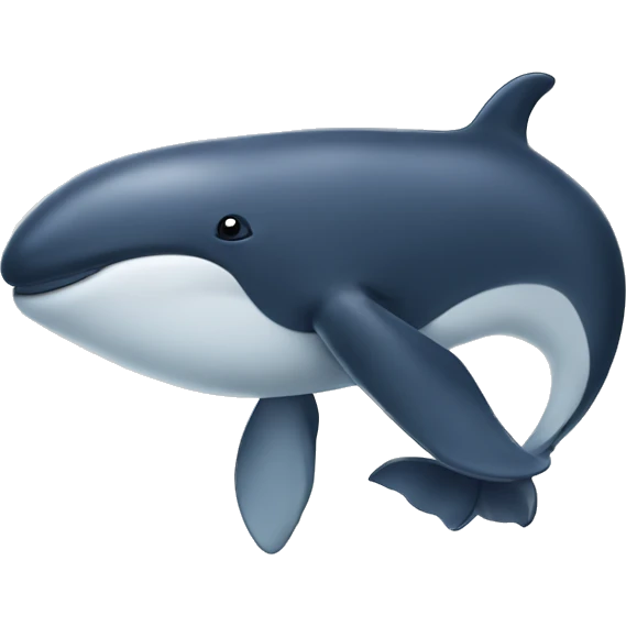 A whale wearing a hoodie emoji