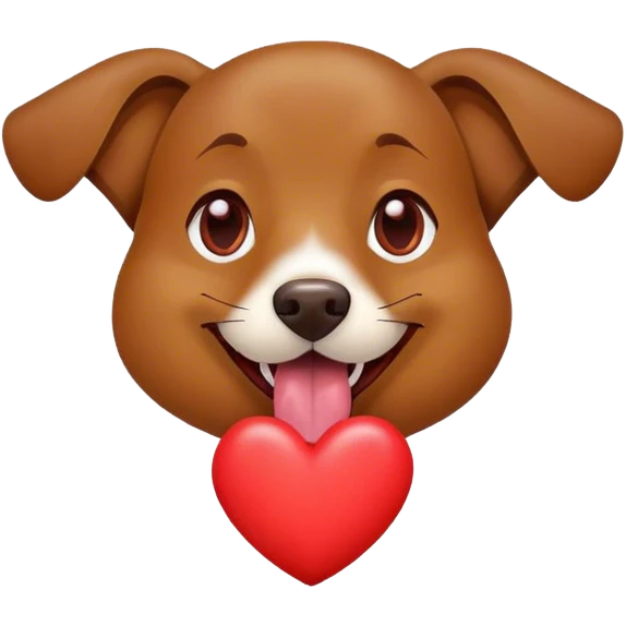 Perro enamorado emoji
