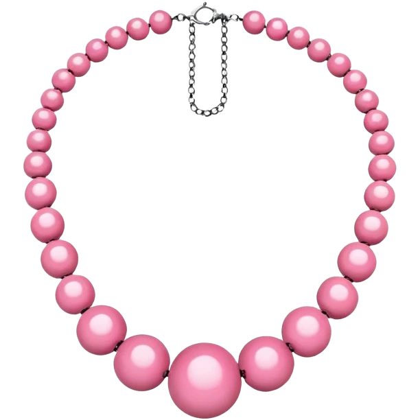 necklace pink beads emoji